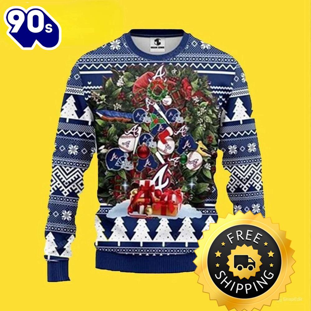 Mlb Atlanta Braves Christmas Tree Ugly Christmas Sweater, Atlanta Braves Ugly Sweater, MLB Christmas Sweater Mlb Atlanta Braves Christmas Tree Ugly Christmas Sweater, Atlanta Braves Ugly Sweater, MLB Christmas Sweater