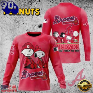 MLB Atlanta Braves Peanuts 75th Anniversary 2026 All Over Print T Shirt 2 MLB Atlanta Braves Peanuts 75th Anniversary TShirt, Sweatshirt, Hoodie