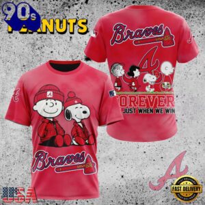 MLB Atlanta Braves Peanuts 75th Anniversary TShirt, Sweatshirt, Hoodie