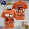 MLB Baltimore Orioles Peanuts 75th Anniversary 2026 All Over Print  T Shirt
