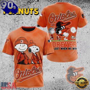 MLB Baltimore Orioles Peanuts 75th Anniversary TShirt, Sweatshirt, Hoodie