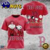 MLB Boston Red Sox Peanuts 75th Anniversary 2026 All Over Print  T Shirt