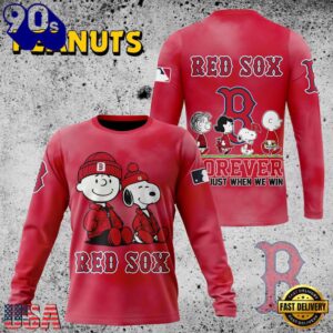 MLB Boston Red Sox Peanuts 75th Anniversary 2026 All Over Print T Shirt 2 MLB Boston Red Sox Peanuts 75th Anniversary TShirt, Sweatshirt, Hoodie