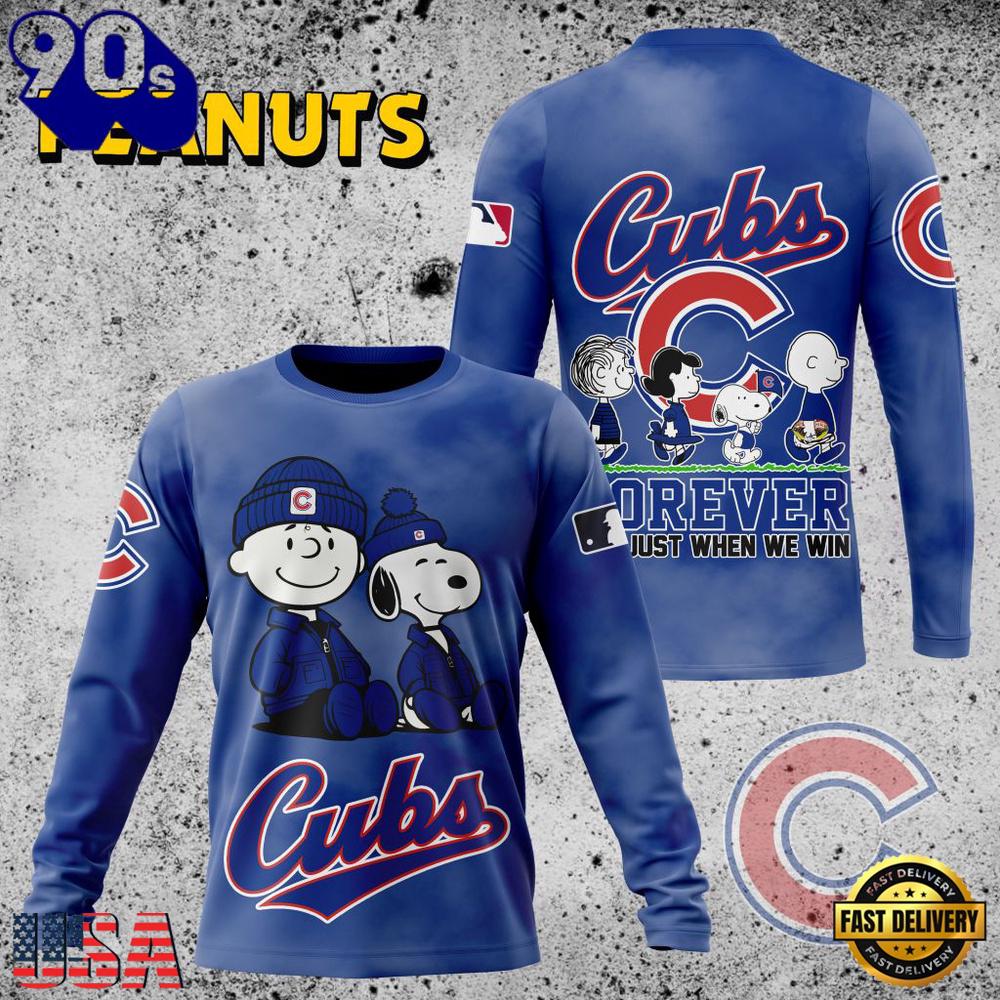 MLB Chicago Cubs Peanuts 75th Anniversary 2026 All Over Print T Shirt MLB Chicago Cubs Peanuts 75th Anniversary 2026 All Over Print T Shirt