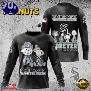 MLB Chicago White Sox Peanuts 75th Anniversary 2026 All Over Print T Shirt 2 MLB Chicago White Sox Peanuts 75th Anniversary TShirt, Sweatshirt, Hoodie