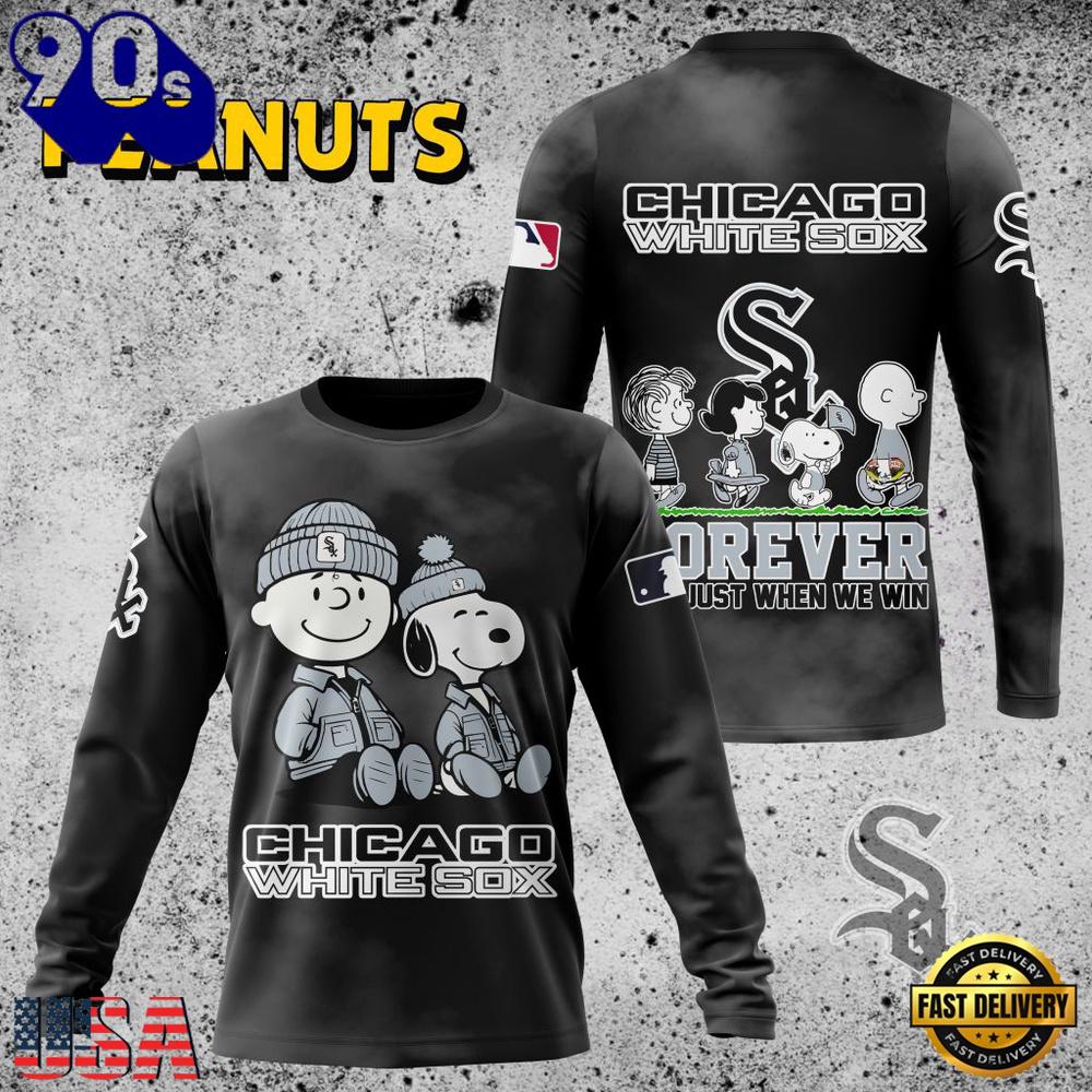 MLB Chicago White Sox Peanuts 75th Anniversary 2026 All Over Print T Shirt MLB Chicago White Sox Peanuts 75th Anniversary 2026 All Over Print T Shirt