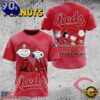 MLB Cincinnati Reds Peanuts 75th Anniversary 2026 All Over Print  T Shirt