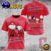 MLB Cleveland Guardians Peanuts 75th Anniversary 2026 All Over Print  T Shirt