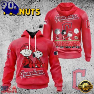 MLB Cleveland Guardians Peanuts 75th Anniversary 2026 All Over Print T Shirt 1 MLB Cleveland Guardians Peanuts 75th Anniversary TShirt, Sweatshirt, Hoodie