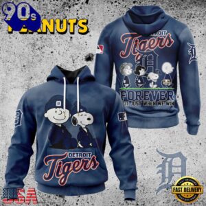 MLB Detroit Tigers Peanuts 75th Anniversary 2026 All Over Print T Shirt 1 MLB Detroit Tigers Peanuts 75th Anniversary TShirt, Sweatshirt, Hoodie