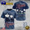 MLB Detroit Tigers Peanuts 75th Anniversary 2026 All Over Print  T Shirt