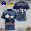 MLB Houston Astros Peanuts 75th Anniversary 2026 All Over Print  T Shirt