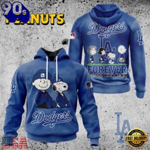 MLB Los Angeles Dodgers Peanuts 75th Anniversary 2026 All Over Print T Shirt 1 MLB Los Angeles Dodgers Peanuts 75th Anniversary TShirt, Sweatshirt, Hoodie