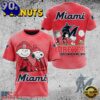 MLB Miami Marlins Peanuts 75th Anniversary 2026 All Over Print  T Shirt