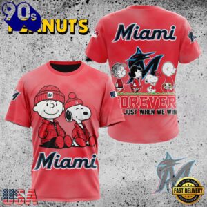 MLB Miami Marlins Peanuts 75th Anniversary TShirt, Sweatshirt, Hoodie