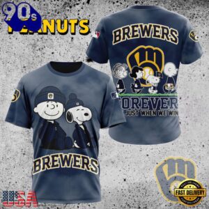 MLB Milwaukee Brewers Peanuts 75th Anniversary TShirt, Sweatshirt, Hoodie