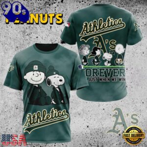 MLB Oakland Athletics Peanuts 75th Anniversary TShirt, Sweatshirt, Hoodie