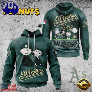 MLB Oakland Athletics Peanuts 75th Anniversary 2026 All Over Print T Shirt 1 MLB Oakland Athletics Peanuts 75th Anniversary TShirt, Sweatshirt, Hoodie