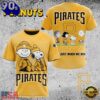 MLB Pittsburgh Pirates Peanuts 75th Anniversary 2026 All Over Print  T Shirt