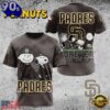 MLB San Diego Padres Peanuts 75th Anniversary 2026 All Over Print  T Shirt