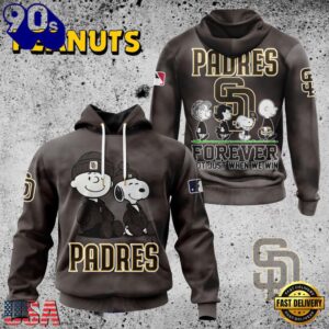 MLB San Diego Padres Peanuts 75th Anniversary 2026 All Over Print T Shirt 1 MLB San Diego Padres Peanuts 75th Anniversary TShirt, Sweatshirt, Hoodie