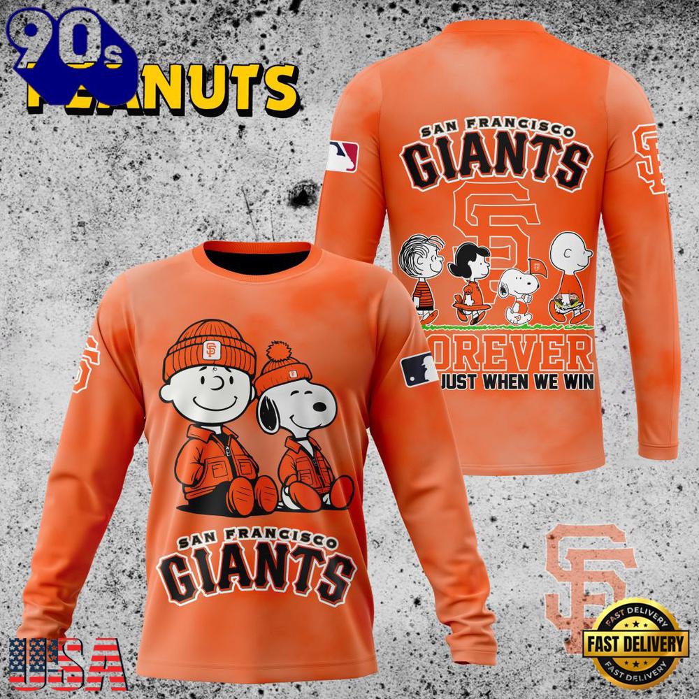 MLB San Francisco Giants Peanuts 75th Anniversary 2026 All Over Print T Shirt MLB San Francisco Giants Peanuts 75th Anniversary 2026 All Over Print T Shirt