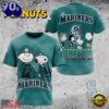 MLB Seattle Mariners Peanuts 75th Anniversary 2026 All Over Print  T Shirt