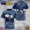 MLB Tampa Bay Rays Peanuts 75th Anniversary 2026 All Over Print  T Shirt