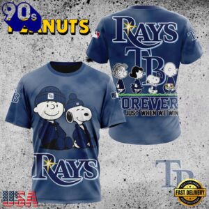 MLB Tampa Bay Rays Peanuts 75th Anniversary TShirt, Sweatshirt, Hoodie
