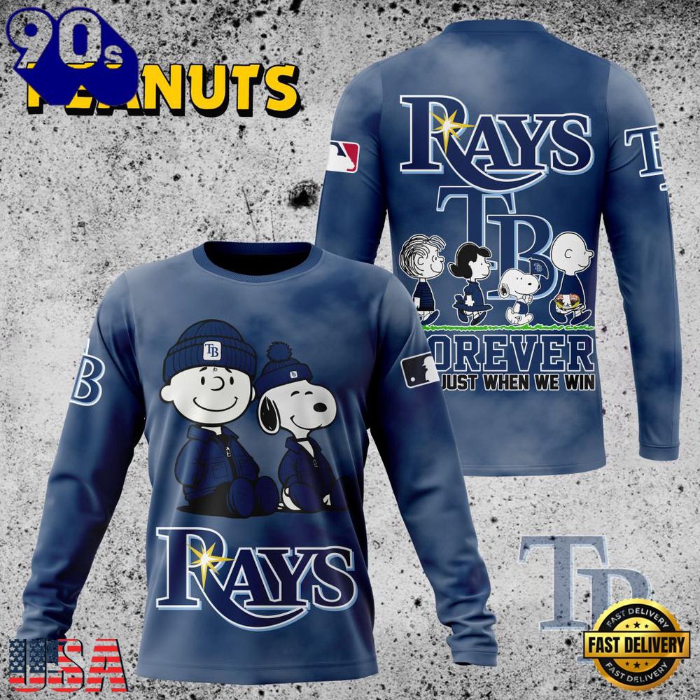 MLB Tampa Bay Rays Peanuts 75th Anniversary 2026 All Over Print T Shirt MLB Tampa Bay Rays Peanuts 75th Anniversary 2026 All Over Print T Shirt