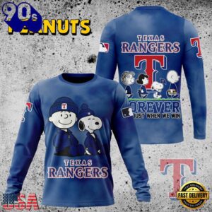 MLB Texas Rangers Peanuts 75th Anniversary 2026 All Over Print T Shirt 2 MLB Texas Rangers Peanuts 75th Anniversary TShirt, Sweatshirt, Hoodie