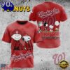 MLB Washington Nationals Peanuts 75th Anniversary 2026 All Over Print  T Shirt