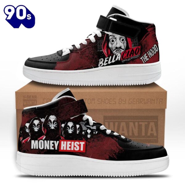 Money Heist High Top Air Force Shoes Custom Sneakers