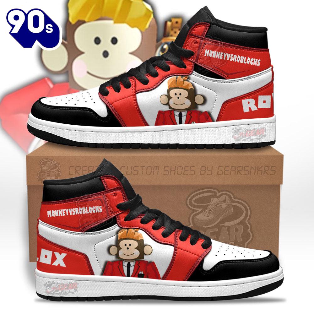MonkeyvsRoblocks J1 Sneakers Custom For Gamer MonkeyvsRoblocks J1 Sneakers Custom For Gamer