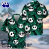 Monstera Leaves Emotional Jack Skellington Hawaiian Shirt Gift Xmas