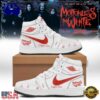 Motionless In White The Sweat And Blood Tour Signed 2026 White Air Jordan 1 Hightop Shoes , Music Sneakers