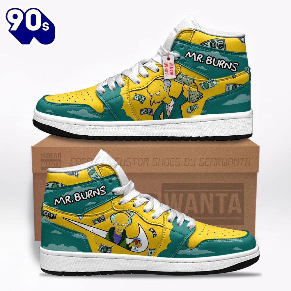 Mr. Burns The Simpson J1 Shoes Custom For Fans Mr. Burns The Simpson J1 Shoes Custom For Fans