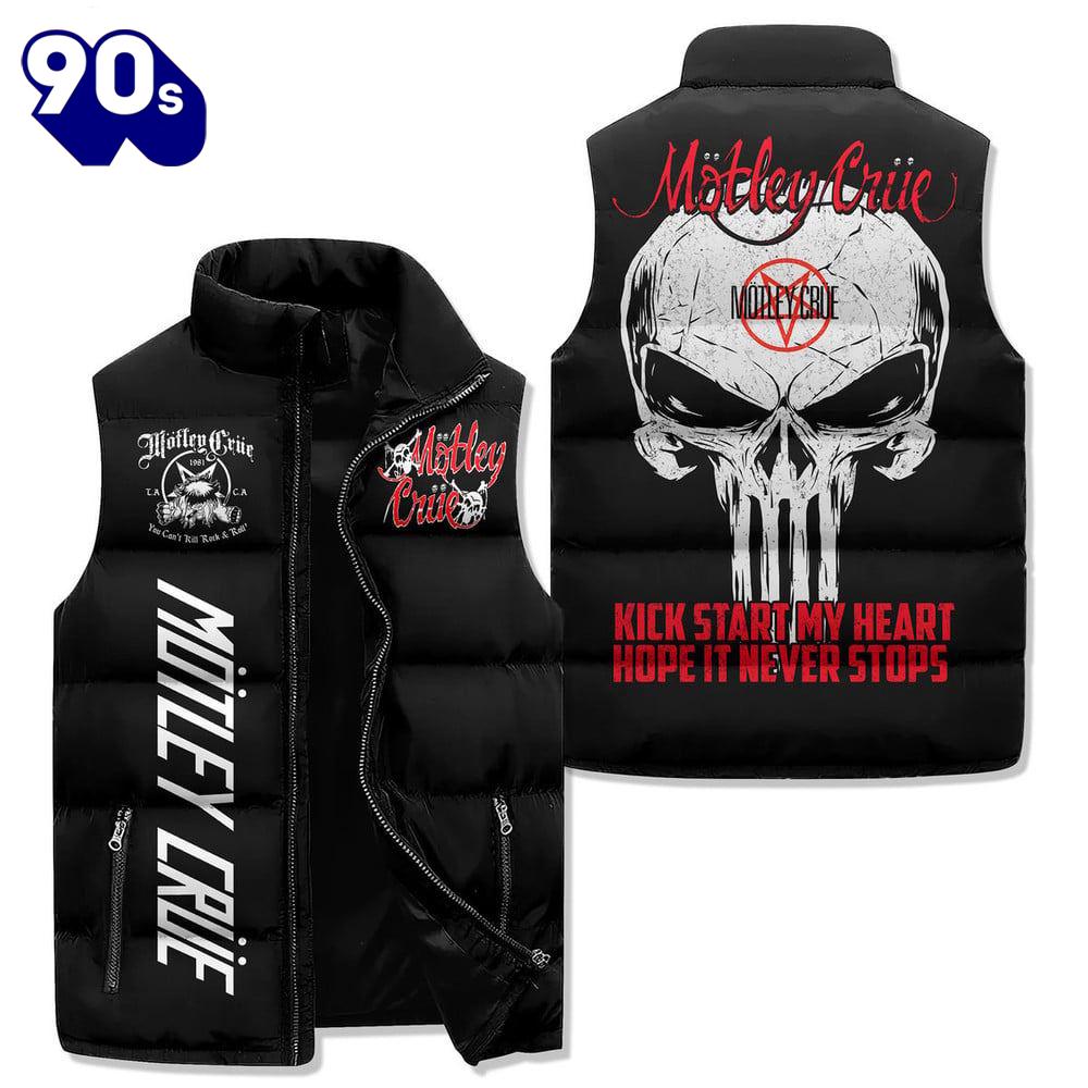 M?tley Cr?e 2D Sleeveless Jacket Black - Music Sleeveless Down Jacket M?tley Cr?e 2D Sleeveless Jacket Black - Music Sleeveless Down Jacket