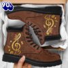 Music Mandala Leather Asboots All Season Boots Gift Xmas