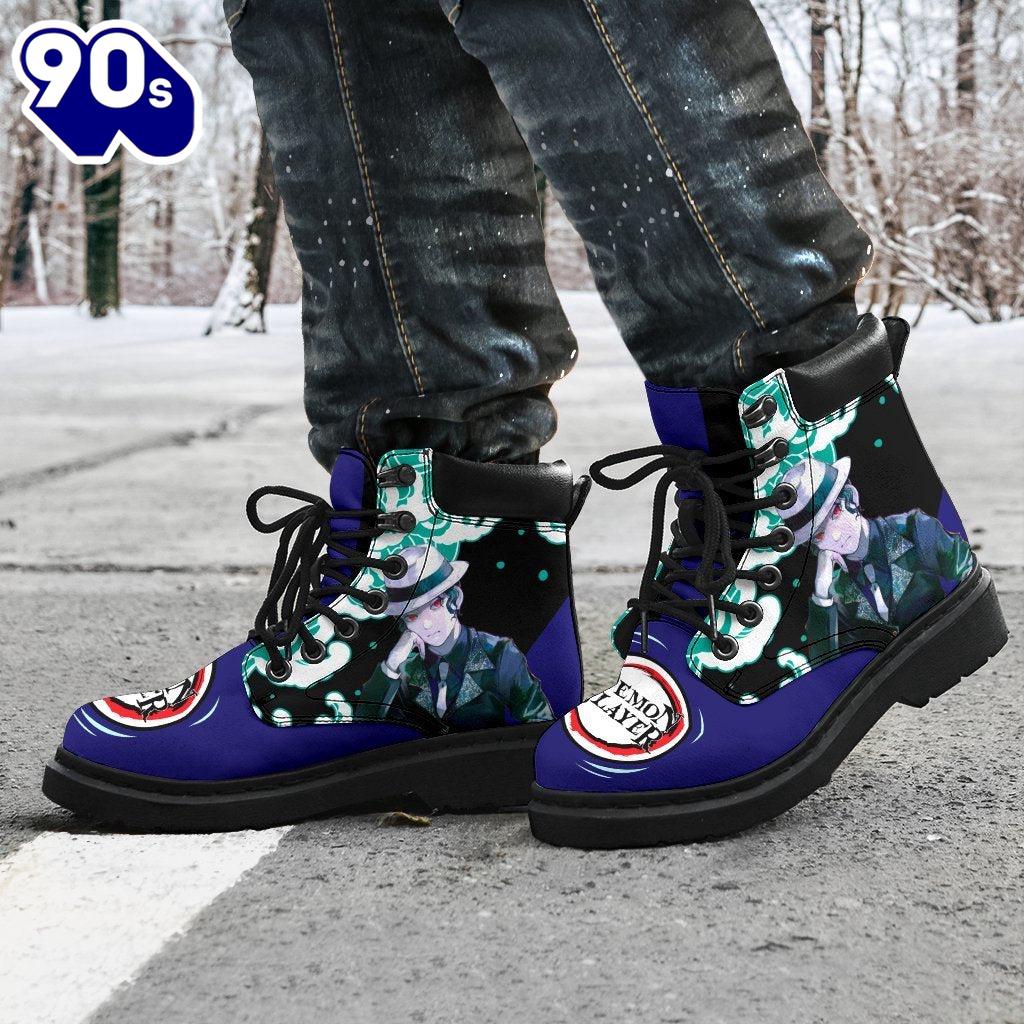 Muzan Leather Boots Shoes Demon Slayer Anime Custom Muzan Leather Boots Shoes Demon Slayer Anime Custom