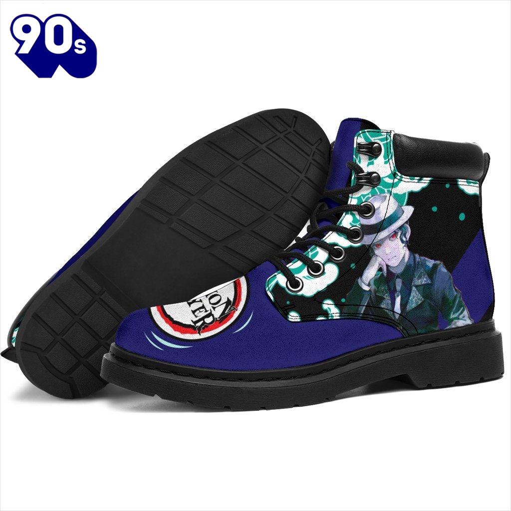 Muzan Leather Boots Shoes Demon Slayer Anime Custom Muzan Leather Boots Shoes Demon Slayer Anime Custom