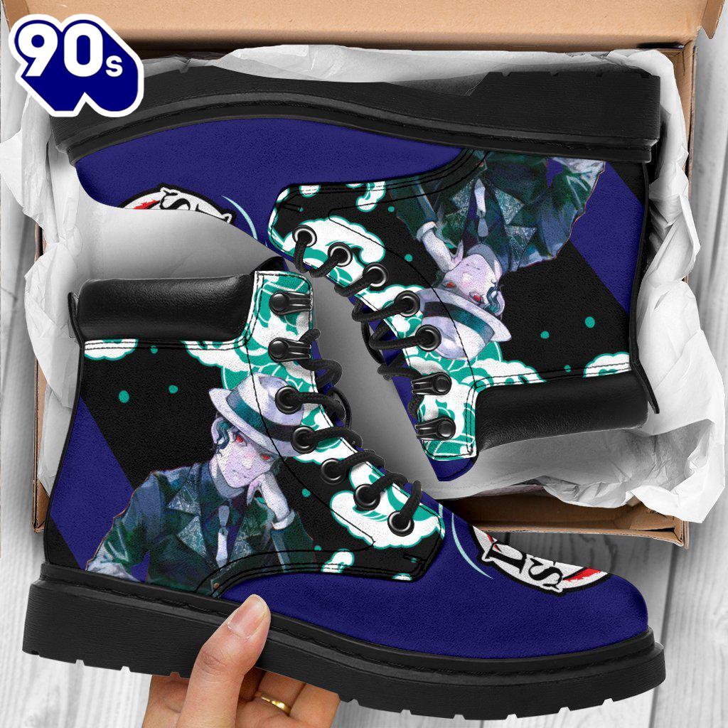 Muzan Leather Boots Shoes Demon Slayer Anime Custom Muzan Leather Boots Shoes Demon Slayer Anime Custom
