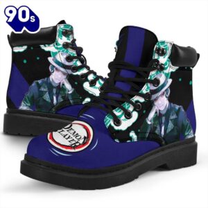 Muzan Leather Boots Shoes Demon Slayer Anime Custom