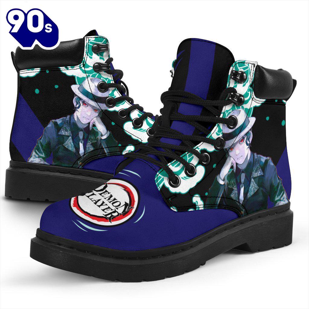 Muzan Leather Boots Shoes Demon Slayer Anime Custom Muzan Leather Boots Shoes Demon Slayer Anime Custom