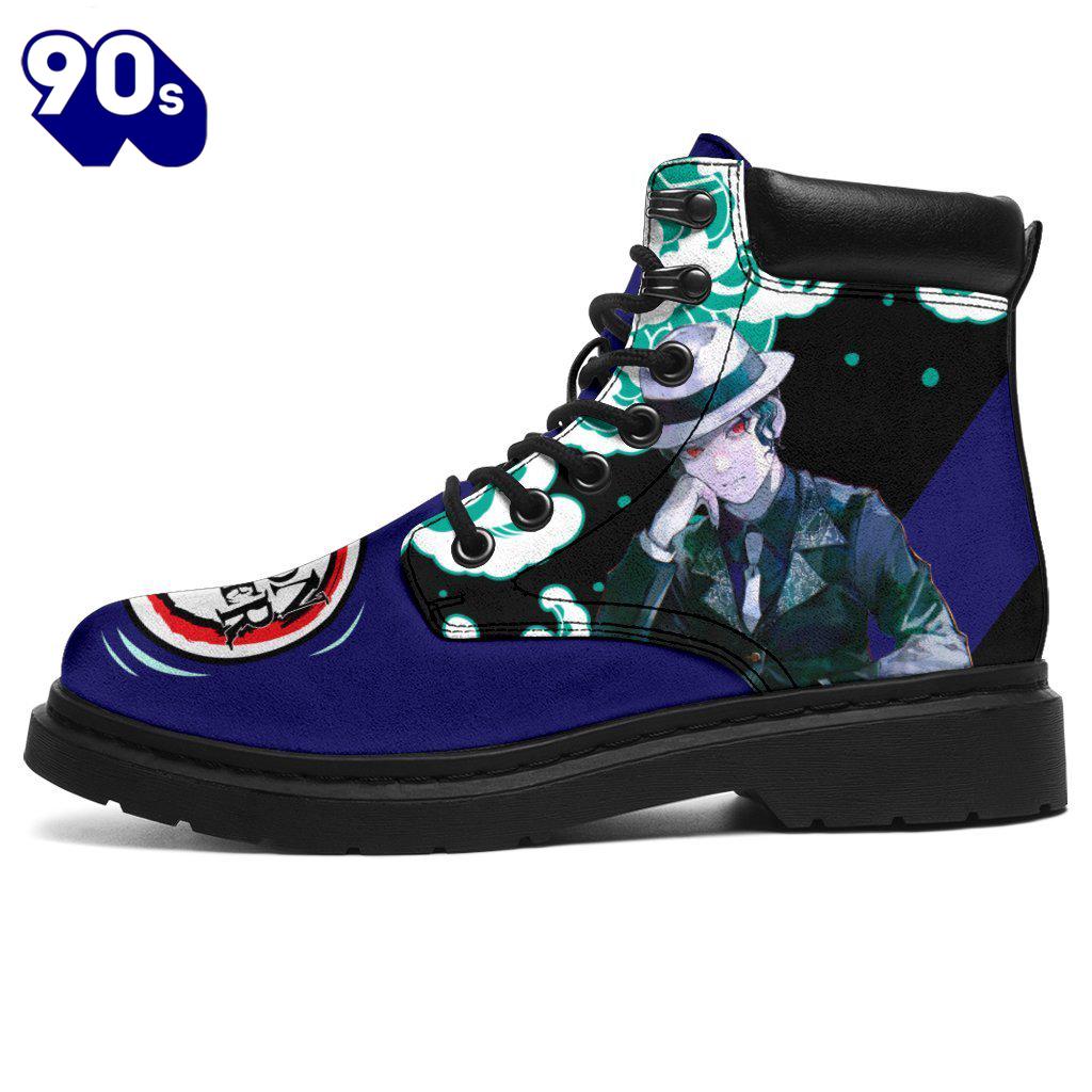 Muzan Leather Boots Shoes Demon Slayer Anime Custom Muzan Leather Boots Shoes Demon Slayer Anime Custom