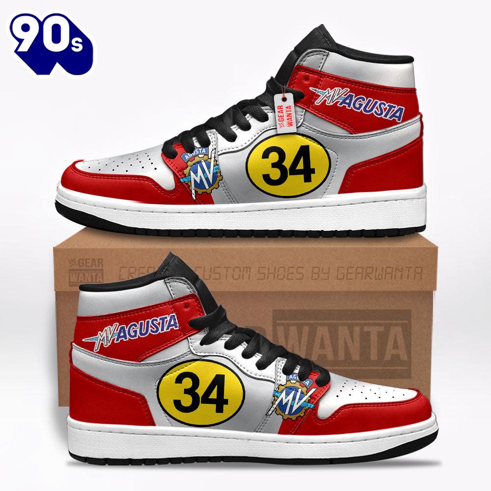 MV Agusta 500s MotoGP J1 Shoes Custom Sneakers For Fans MV Agusta 500s MotoGP J1 Shoes Custom Sneakers For Fans