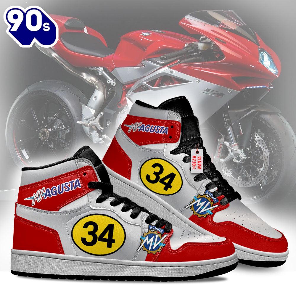 MV Agusta 500s MotoGP J1 Shoes Custom Sneakers For Fans MV Agusta 500s MotoGP J1 Shoes Custom Sneakers For Fans