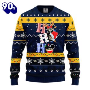 Nashville Predators Hohoho Mickey Christmas Ugly Sweater