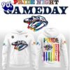Nashville Predators Pride Night Gameday 2026 Celebratinon Hoodie White