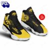NCAA Iowa Hawkeyes Custom Name Black Gold Air Jordan 13 Shoes Gift Xmas
